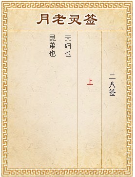 月老靈籤第28籤 上